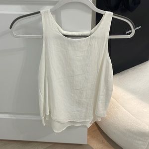 Lulus white tank top - cute back!